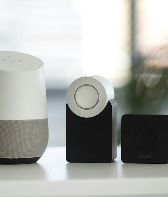 Home security camera mounted on house